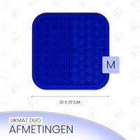 Eat Slow Live Longer Lick Mat Duo M Blue - thumbnail