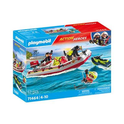 Playmobil action heroes brandweerboot met waterscooter - 71464