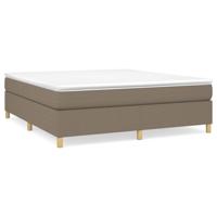 Boxspring met matras stof taupe 160x200 cm - thumbnail