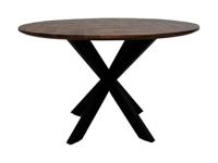 Eettafel Mozaik Verona rond - 140x140x76 - Naturel/zwart - - thumbnail
