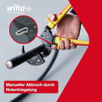 Wiha 46674 Kabelsnijder Geschikt voor (striptechniek) Aluminium- en koperkabel, een- en meerdraads 34 mm 300 mm²