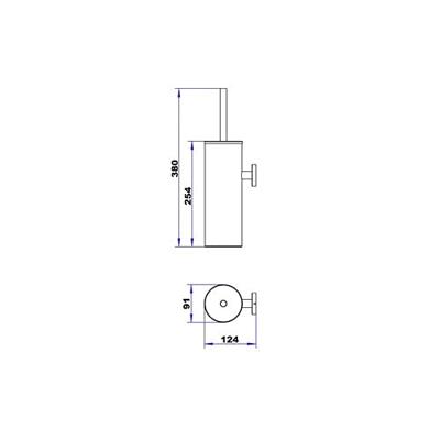 Plieger Toiletborstelhouder Vigo Wandbevestiging 38 cm RVS Plieger Toiletborstelhouder Vigo Wandbevestiging 38 cm RVS