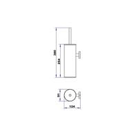 Plieger Toiletborstelhouder Vigo Wandbevestiging 38 cm RVS - thumbnail