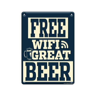 Paperdreams Tekstbord metaal - free wifi