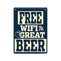 Paperdreams Tekstbord metaal - free wifi - thumbnail