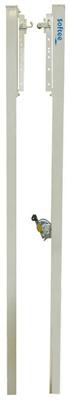 SET OF ALUMINIUM VOLLEYBALL POSTS, FIXED WITH 80X80 MM SQUARE SECTION