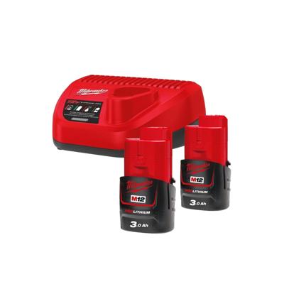 Milwaukee M12 NRG-302 Accu Starterset 12V 2x 3.0Ah - 4933451902