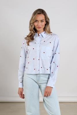 Nukus Blouse Sorrento Heart | Sky/Kiss