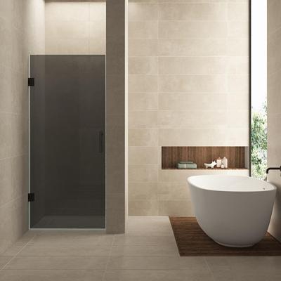 Nisdeur Wiesbaden Less 80x200 cm 8 mm Nano Rookglas Mat Zwart