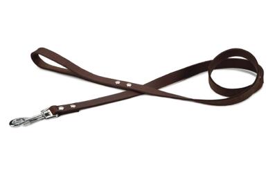 Hondenriem van leer 130cm x 20mm bruin