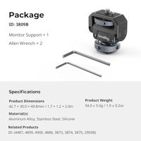 SMALLRIG Camera Monitor Mount Lite met Cold Shoe, 360° Draaibaar en 180° Kantelbaar. Houder voor Veldmonitor, LED, Flitser en Video-Opnameaccessoires. Maximale Belastbaarheid bij 90°: 3,2 kg - 3809B - thumbnail