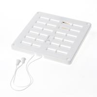 Nedco afsluitbaar ventilatierooster met trekkoord - 160x160mm - wit - thumbnail