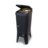 Bonton Circubin | Afvalbak | 2 binnenbakken | Dichte deksel | gerecycled PP | 40l | 76x30x41cm | zwart | 1 stuks - thumbnail