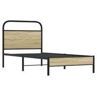 Bedframe zonder matras bewerkt hout sonoma eikenkleur 107x203cm - thumbnail