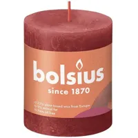 Bolsius stompkaars rustiek shine 6.8x8cm delicate red - thumbnail