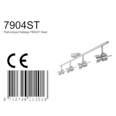 Steinhauer PlafondspotNatasja Led 4-lichts grijs - 7904ST