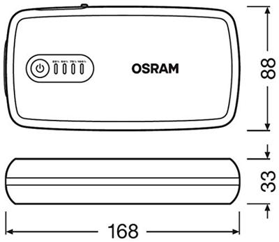 Osram Automotive Snelstartsysteem BATTERYstart 300 OBSL300 Starthulpstroom=300 A 2x USB-contact