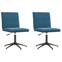 Eetkamerstoelen 2 st fluweel blauw - thumbnail
