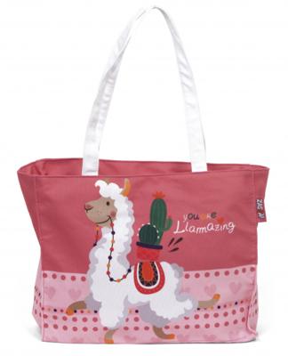 Arditex Schoudertas Llama Meisjes 12 Liter Canvas Rood/roze