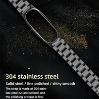 Metalen schakelarmband voor Xiaomi Mi Band 3/4/5/6/7 - Goud - thumbnail