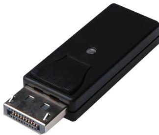 Digitus DB-340602-000-S DisplayPort / HDMI Adapter [1x DisplayPort stekker - 1x HDMI-bus] Zwart Afgeschermd (dubbel), Afsluitbaar