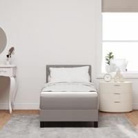 Boxspringbed met matras met matras Taupe 80 x 200 cm Stof - thumbnail