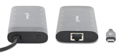 Manhattan USB-C PD 10-in-1 8K USB-C dockingstation Geschikt voor merk (dockingstation): Universeel - thumbnail