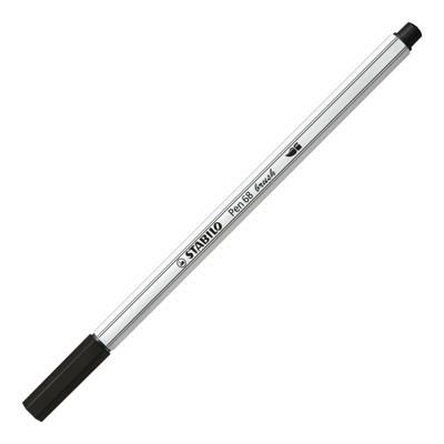 Stabilo pen 68 brush 46 - zwart Stabilo pen 68 brush 46 - zwart