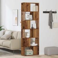 Boekenkast/kamerscherm 60x24x186 cm oud houtkleurig - thumbnail