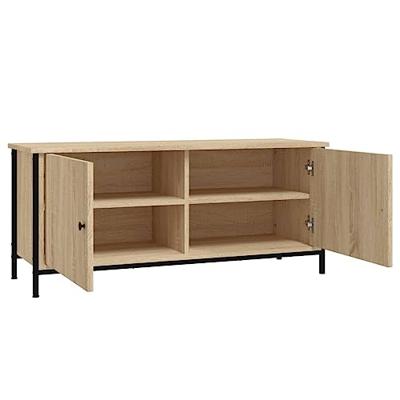 Tv-meubel 102x35x45 cm bewerkt hout sonoma eikenkleurig - thumbnail