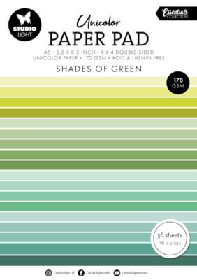 Studio Light • essentials unicolor paper pad shades of green