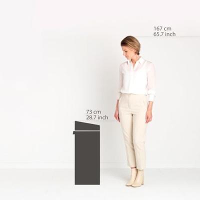 Brabantia Touchbin afvalbak 40L wit - thumbnail