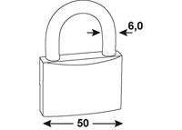 Werkzeyt Hangslot 50Mm Ms - B34002 - thumbnail