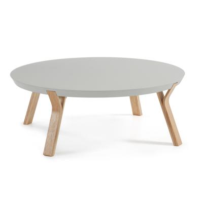 Kave Home Kave Home Dilos rond, hout grijs,, 90 x 32 x 90 cm