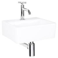 Fonteinset Differnz Argus 11.5x33x28.5 cm Keramiek Wit (inclusief kraan sifon en afvoer) - thumbnail