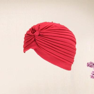 Vakantie rekbare tulband Head wrap band slaap hoed oor cap (rood)