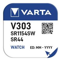 Varta Knoopcel 303 1.55 V 1 stuk(s) 160 mAh Zilveroxide SILVER Coin V303/SR44 NaBli 1 - thumbnail