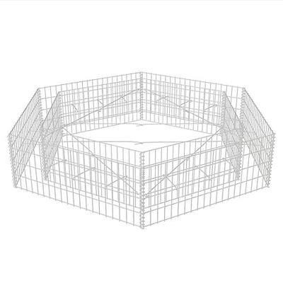 VidaXL Gabion plantenbak verhoogd zeshoekig 200x173x40 cm