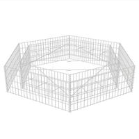 VidaXL Gabion plantenbak verhoogd zeshoekig 200x173x40 cm - thumbnail