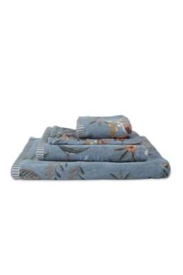 Pip Studio Pip Studio Secret Garden Douchelaken Blauw 70x140 cm