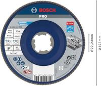 Bosch Accessoires X-LOCK Lamellenschijf schuin, kunststof Ø125mm, G 120, X571, 
Best for Metal - 2608621770 - thumbnail