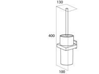 Tiger Items toiletborstelgarnituur RVS - thumbnail