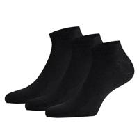 Apollo Sneakersokken Basic Bamboo Zwart 3-pack-43/46 - thumbnail