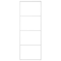 VidaXL Schuifdeur 76x205 cm mat esg-glas en aluminium wit - thumbnail