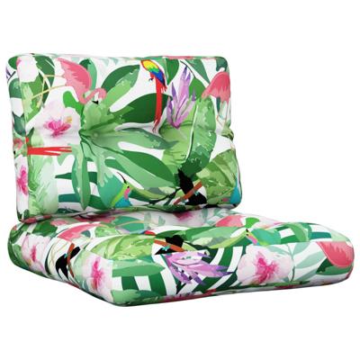 VidaXL Palletkussens 2 st stof meerkleurig