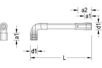 Gedore 25 PK 10 1436813 Dubbele pijpsleutel 10 mm - thumbnail