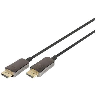 Digitus AK-340107-300-S DisplayPort-kabel DisplayPort / Glasvezel Aansluitkabel DisplayPort-stekker, DisplayPort-stekker 30.00 m Zwart 8K UHD
