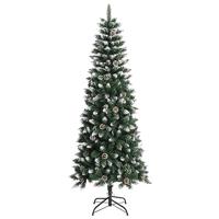 Kunstkerstboom met standaard 210 cm PVC groen - thumbnail
