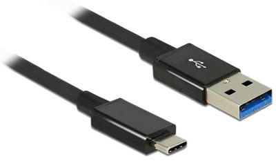 Delock USB-kabel USB-A stekker, USB-C stekker 1.00 m Zwart 83983
