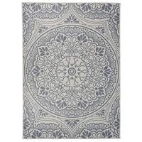 Buitenkleed met patroon platgeweven 200x280 cm blauw - thumbnail